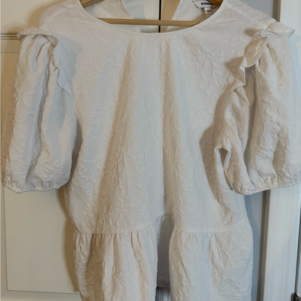 Elegant White Women's Top by Express